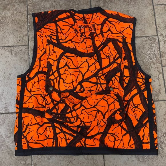 Cabela's orange camo hunting vest.  Size M - Picture 2 of 3